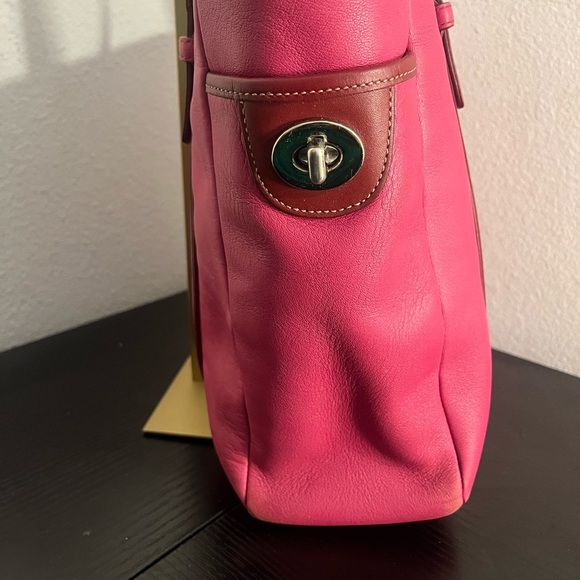 💖 Y2K (2005) Coach Fuchsia Leather Tote Bag - Picture 9 of 14